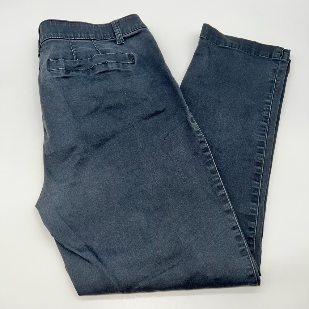Wit & Wisdom Women’s Dark Charcoal Gray Cotton Trousers-Size 10
